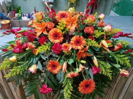 Fall Majesty Casket Spray