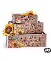 Fall Market Wooden Crate 