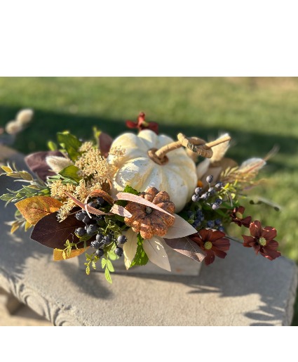 Fall Mix with Blue Silk Arrangement