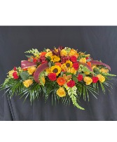 Fall Mixed Floral  Casket Spray