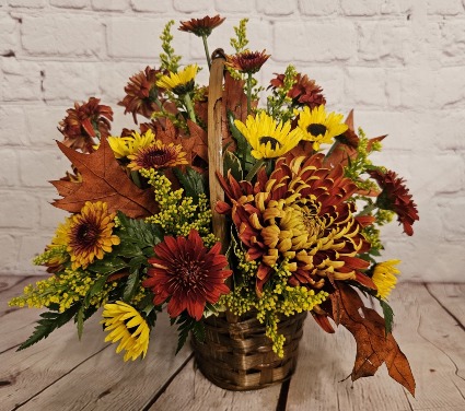 Fall Mum Basket  