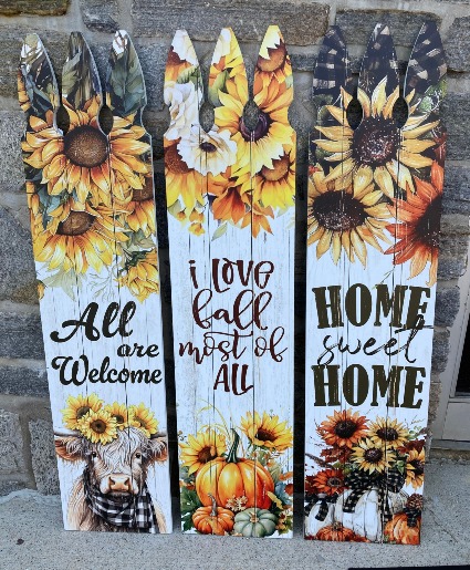 Fall Picket Fence Porch Sign