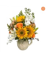 Fall Pitcher Bouquet Flower Arrangement