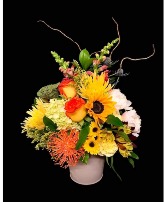 Fall Protea Fresh with Dried & Silk Accents