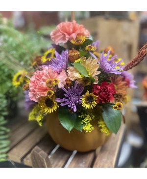 Fall pumpkin arrangement  Ceramic Pumpkin arrangement 