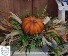 Fall Pumpkin Arrangement with feathers  