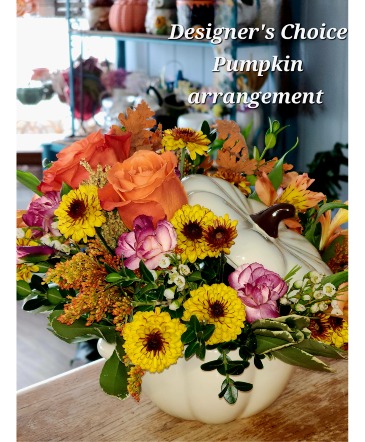 Fall Pumpkin Designer's Choice  Fall Pumpkin Designer's  Choice  in Pensacola, FL | DELUNA FLOWERS & BOUTIQUE