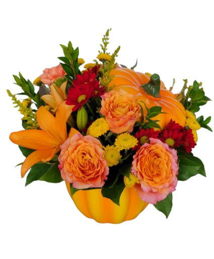 Fall Pumpkin Floral Arrangement