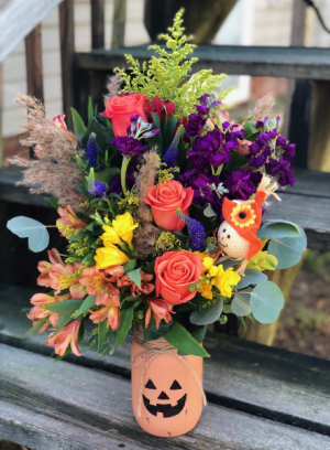 Fall Pumpkin Harvest Fresh Arrangement 