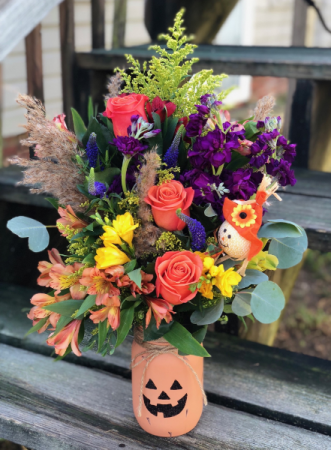 Fall Pumpkin Harvest Fresh Arrangement