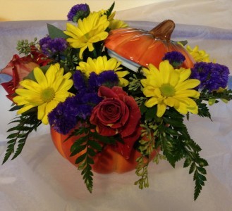 Fall Pumpkin Pumpkin Container Arrangement