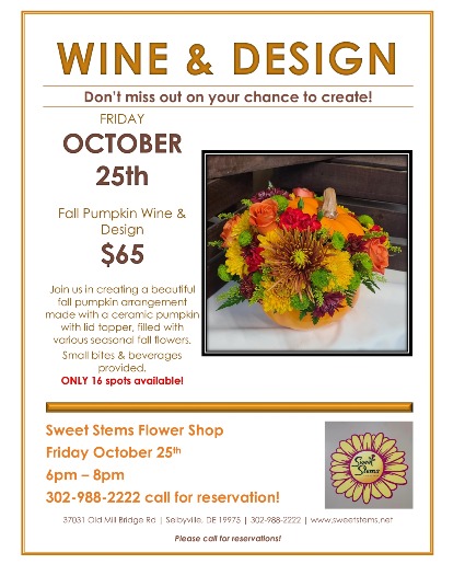 Fall Pumpkin Wine & Design 