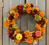 Fall Pumpkin Wreath Door Wreath