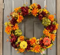 Fall Pumpkin Wreath Door Wreath