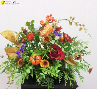 Fall-Pumpkins & Petals