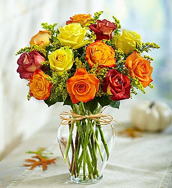 Fall Roses Vased