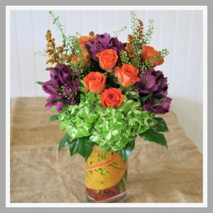 Fall Rosey Posey Fall Vase