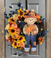 Fall Scarecrow Wreath Door Wreath