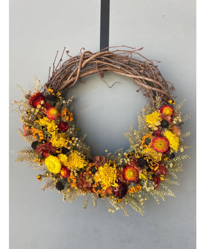 Fall Splendor Dried Flower Wreath