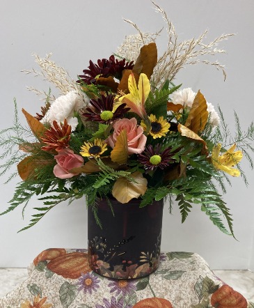 Fall splendor cylinder vase Fresh arrangement in Glen Rock, PA | Flowers by Cindy