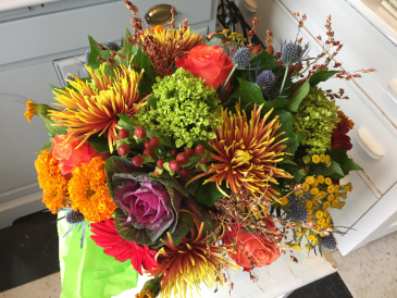 Fall Splendor Vase Arrangement in Darien, CT | DARIEN FLOWERS