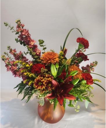 Fall Splendor Vase Arrangement in Killeen, TX | Marvel's Flowers & Flower Delivery