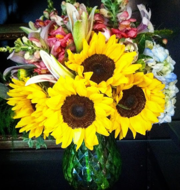 Fall Sunflower Bouquet Fall vase arrangement