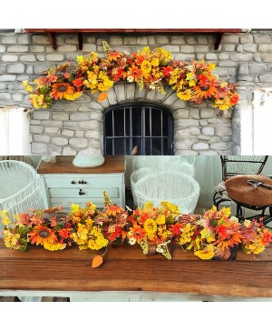 Fall Sunflower Garland Silk
