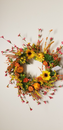 Fall Sunflower Wreath Silk decor