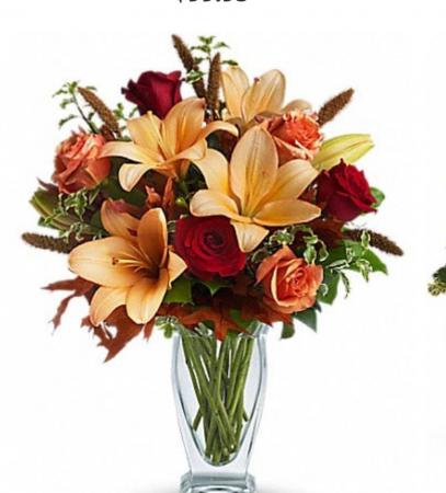 Fall sunset Vase