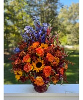 Fall Sympathy Large Urn Arrangement Flower Arrangement