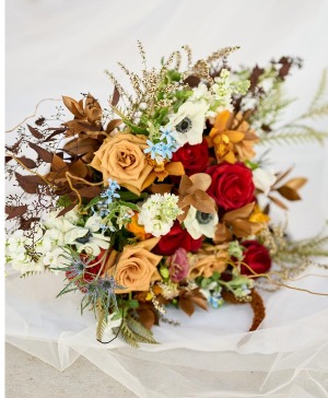 Fall themed bridal bouquet wedding bouquet