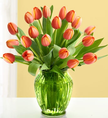 Fall Tulips Vase Arrangement in Bristol, CT - DONNA'S FLORIST & GIFTS
