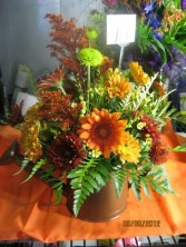 Fall Watering Can Fresh Floral Arrangement
