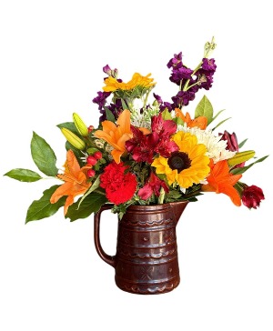 Fall Watering Flower Arrangement