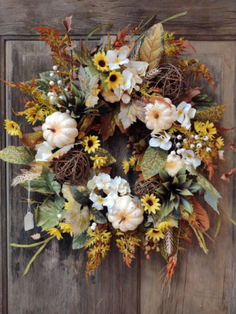 Fall Wildflowers Wreath