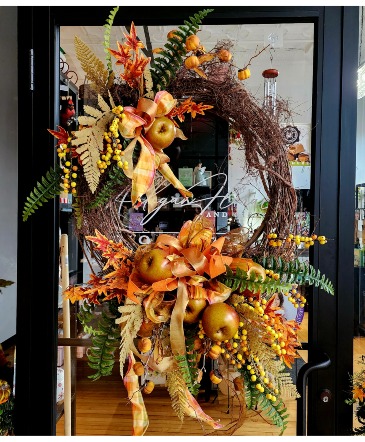Fall Wreath 24 inch Oval Wreath in Allegan, MI | Allegan Floral and Gifts