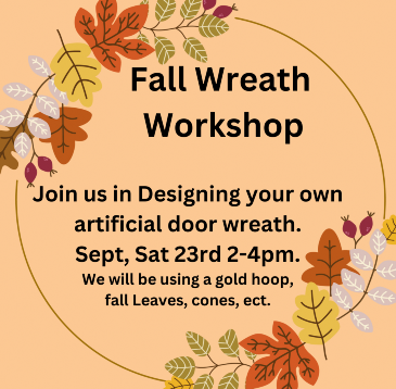 Fall Wreath design class  in Aurora, ON | Petal Me Sugar Florist