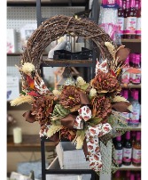 Fall wreath with acorns 