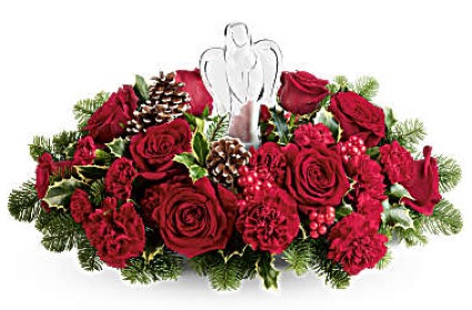 Christmas Angel - Red Christmas Centerpiece