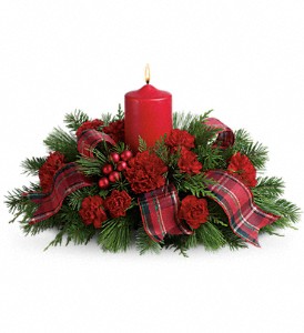 All Is Bright T114-1 Christmas Floral Centerpiece in Elkton, MD - FAIR HILL  FLORIST