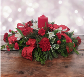 Family Holiday Centerpiece FHF--C2501 Fresh Flower arrangement (Local Only)