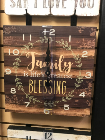 Family is the Greatest Blessing Clock