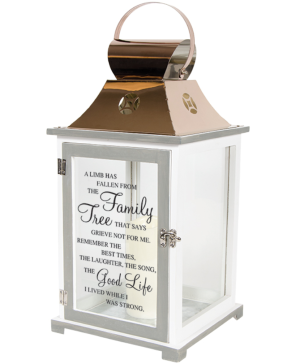 Family Tree Lantern with Candle