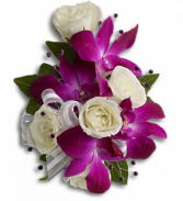 Fancy Orchids and Roses Prom Corsage