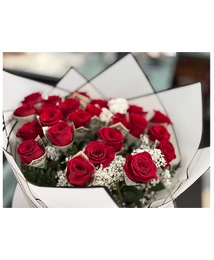 Fancy Wrap Money Bouquet assorted flowers