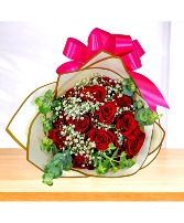 Fancy Wrapper Dozen! Wrapped Bouquet of Flowers