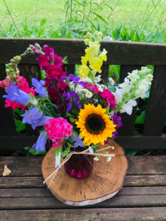 Farmers Bunch In Vintage Mason Jar