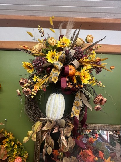 farmhouse fall door wreath fall decor