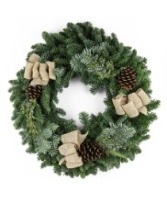 Farmhouse Holiday Fresh Wreath 24" Wreath